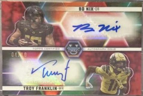 Troy Franklin, Bo Nix [Red] #DA-NF