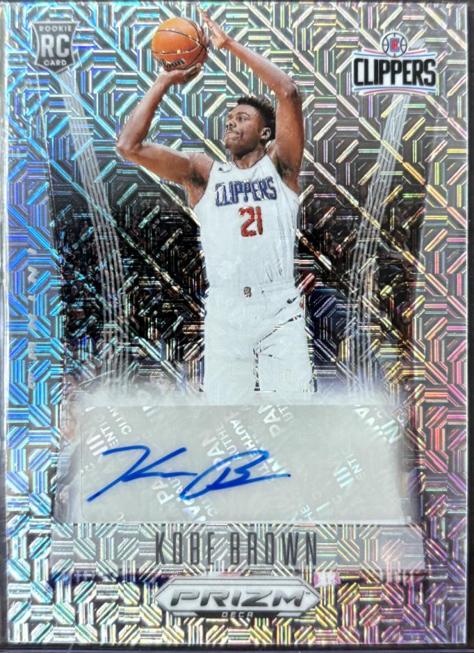 Kobe Brown #9 Basketball Cards 2023 Panini Mosaic Rookie Autographs