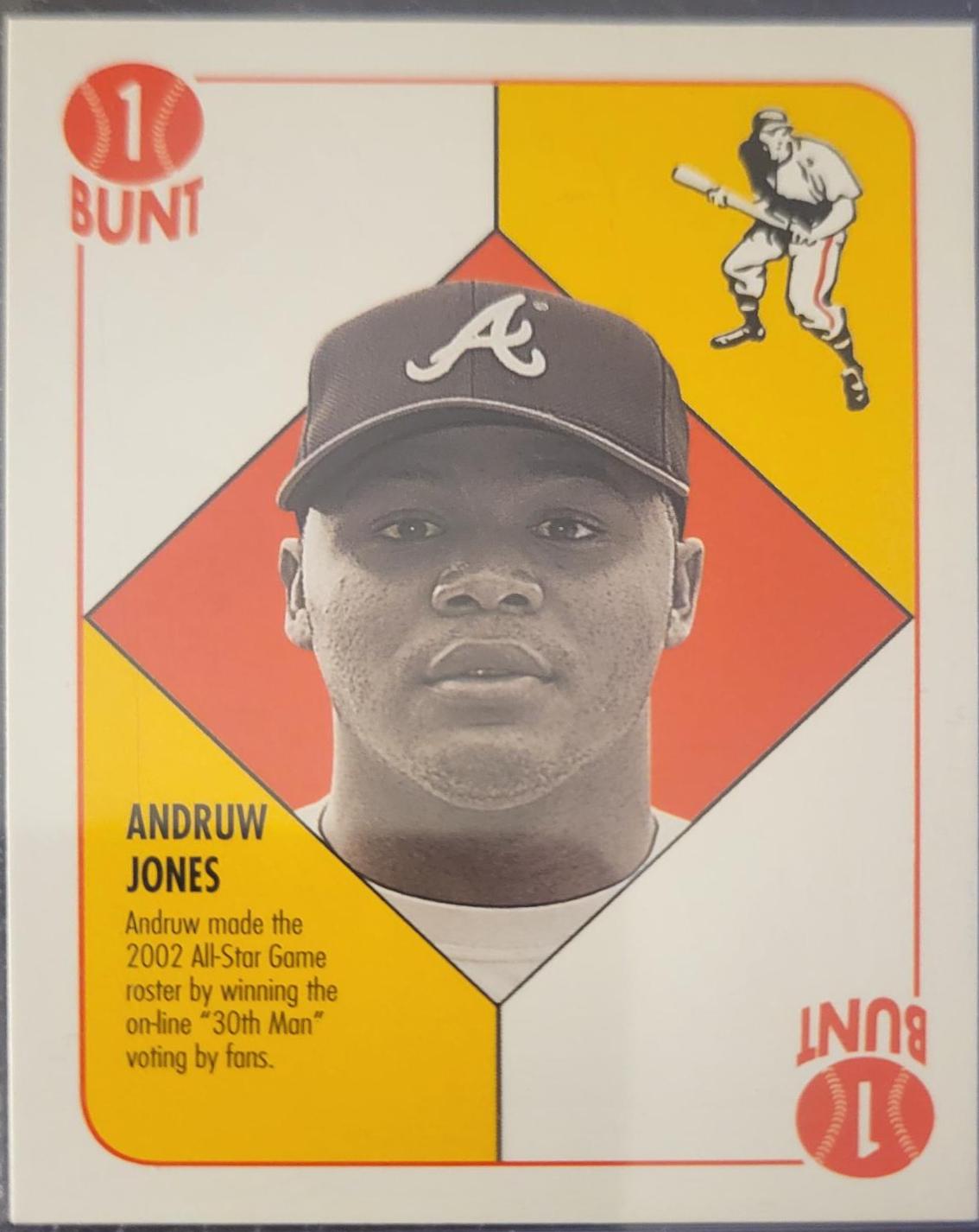 Andruw Jones #1 Baseball Cards 2003 Topps Blue Backs