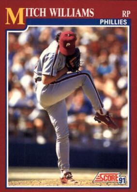 Mitch Williams #27T Baseball Cards 1991 Score Traded