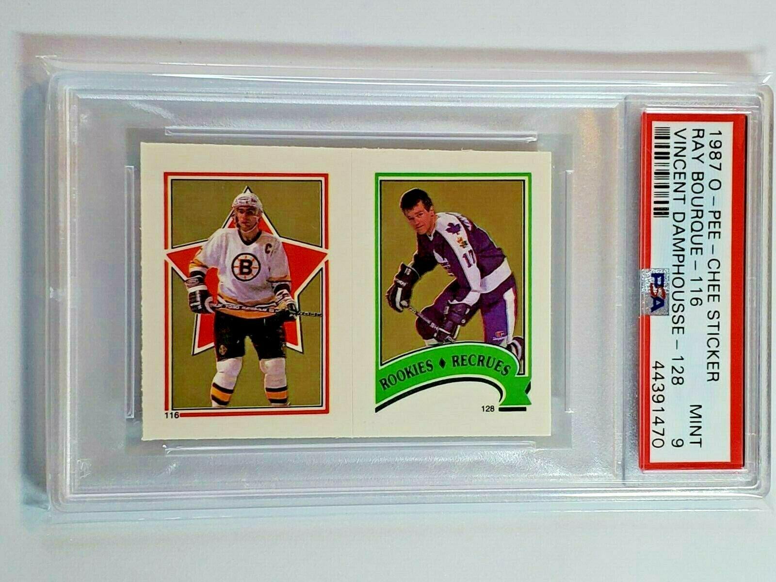 Ray Bourque, Vincent Damphousse Hockey Cards 1987 O-Pee-Chee Sticker