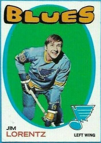 Jim Lorentz #13 Hockey Cards 1971 Topps