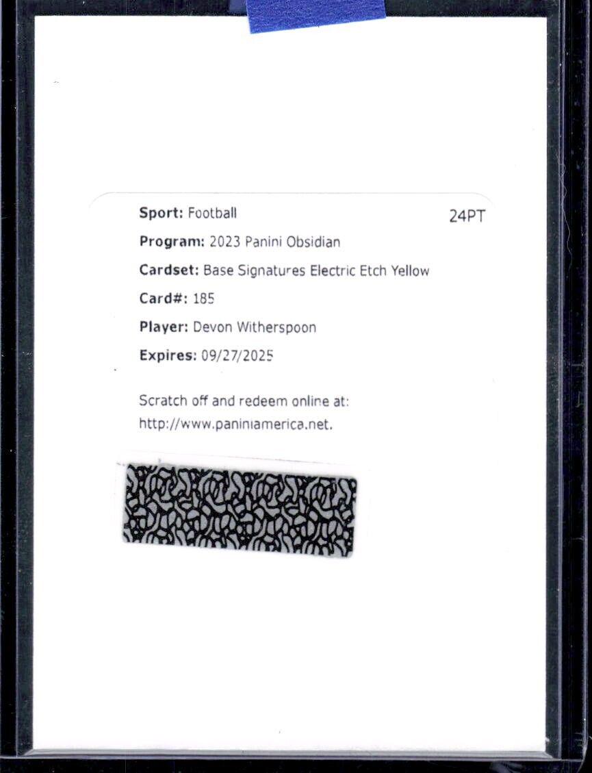 Devon Witherspoon [Yellow Electric Etch] #185