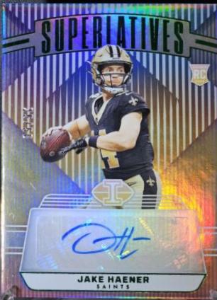 Jake Haener #S-JHR 2023 Panini Illusions Superlatives Autograph Football