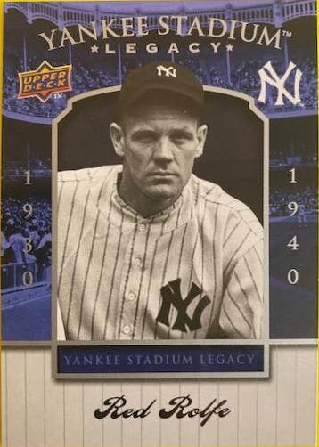 Red Rolfe #15 Baseball Cards 2008 Upper Deck Yankee Stadium Legacy