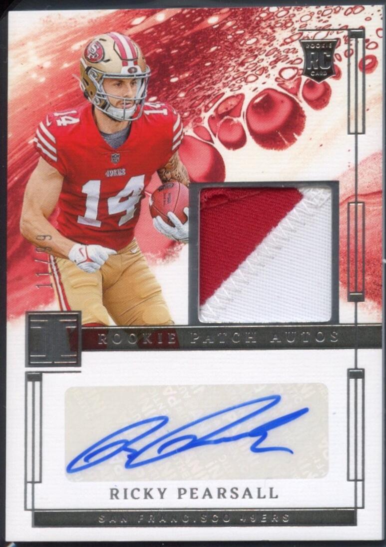 Ricky Pearsall #9 Football Cards 2024 Panini Impeccable Rookie Patch Autograph