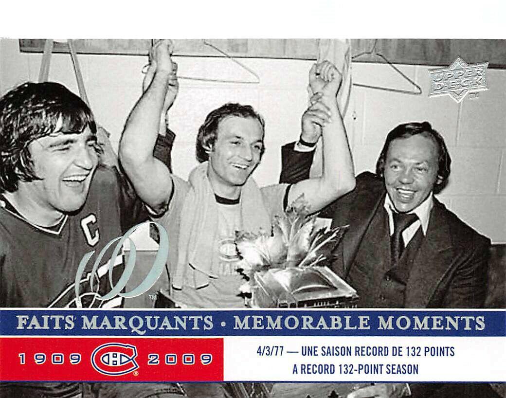 Guy Lafleur #295 Hockey Cards 2008 Upper Deck Montreal Canadiens Centennial