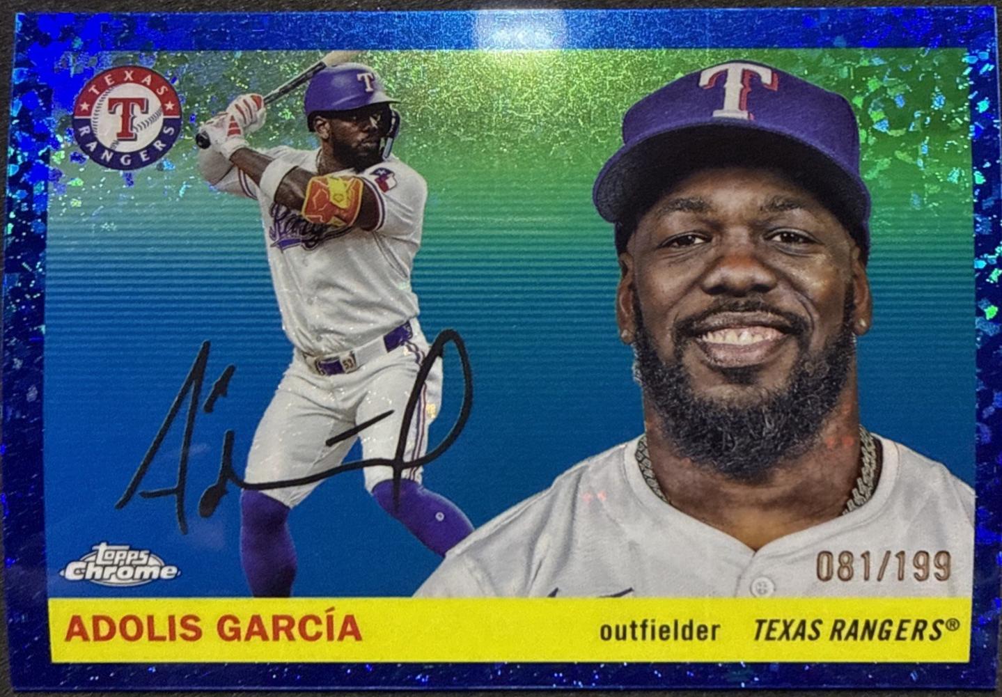 2025 Adolis Garcia [Blue Mini-Diamond Refractor] #116