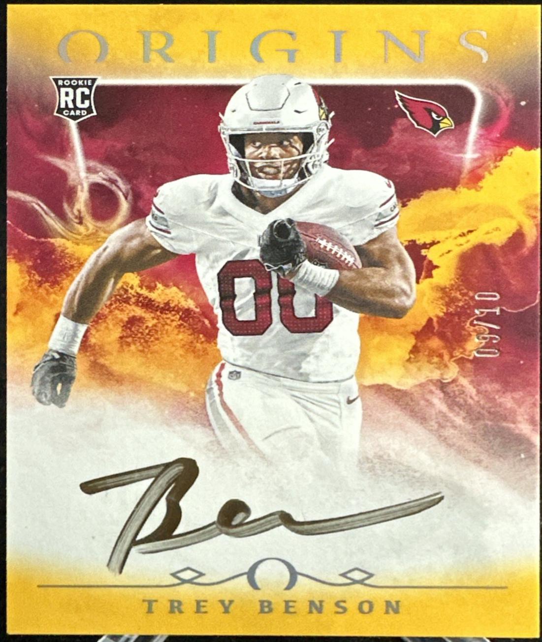 Trey Benson #141 Football Cards 2024 Panini Origins Rookie Signature