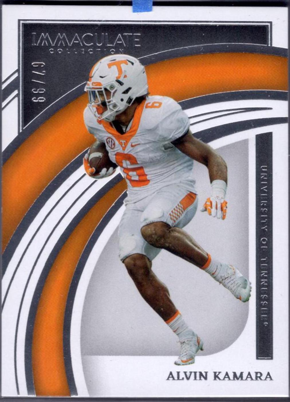 Alvin Kamara #9 Football Cards 2022 Panini Immaculate Collegiate