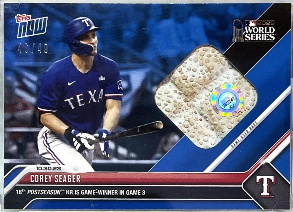 Corey Seager #1063C 2023 Topps World Series Champion Relics Baseball
