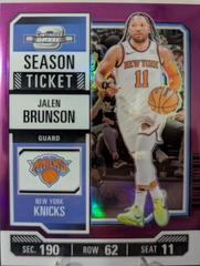 Jalen Brunson [Purple] #83 Basketball Cards 2023 Panini Contenders Optic Prices