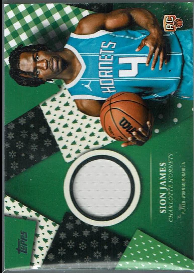Sion James #HR-28 Prices | 2025 Topps Holiday Relic | Basketball Cards