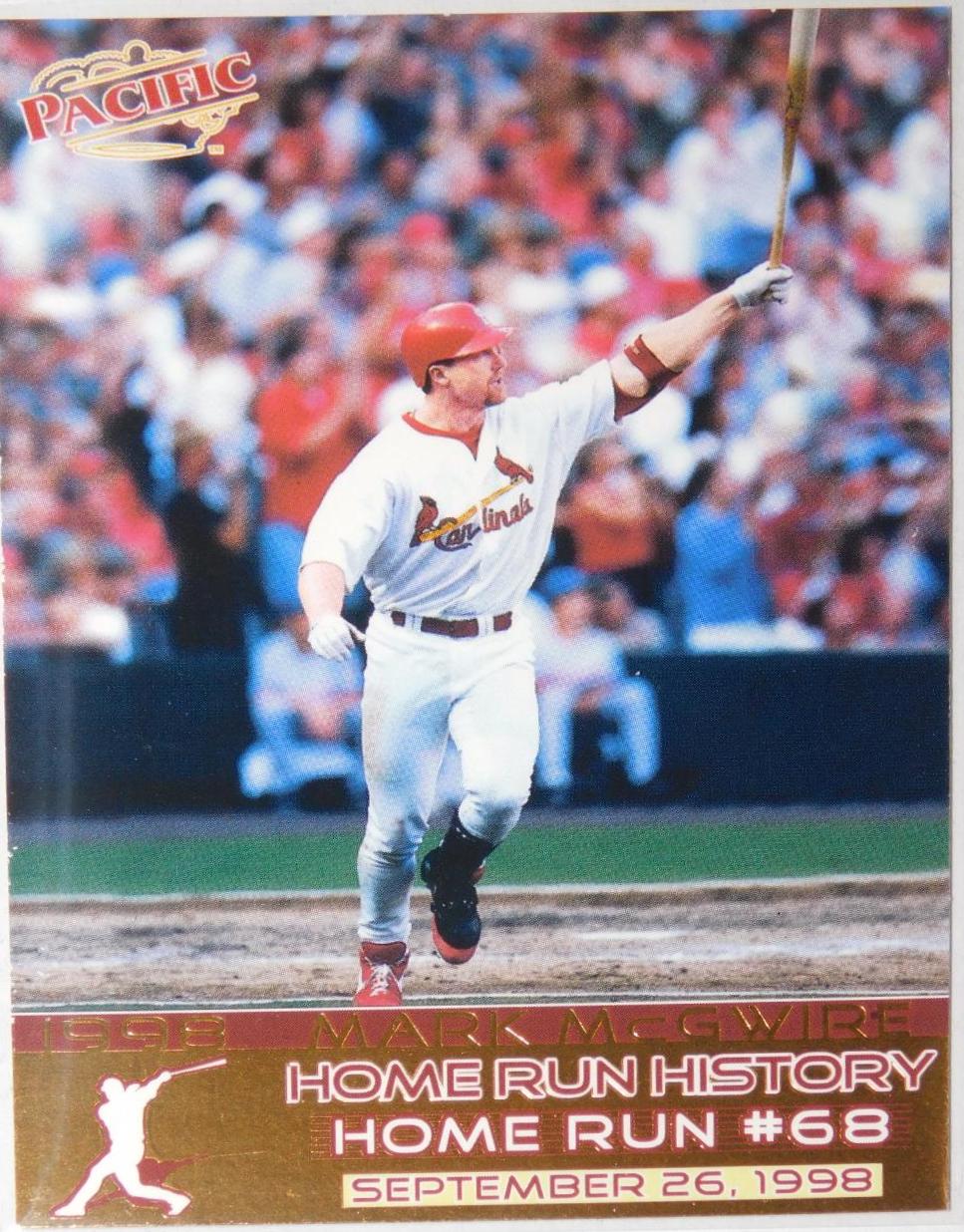 Mark McGwire #41 Baseball Cards 1998 Pacific Home Run History