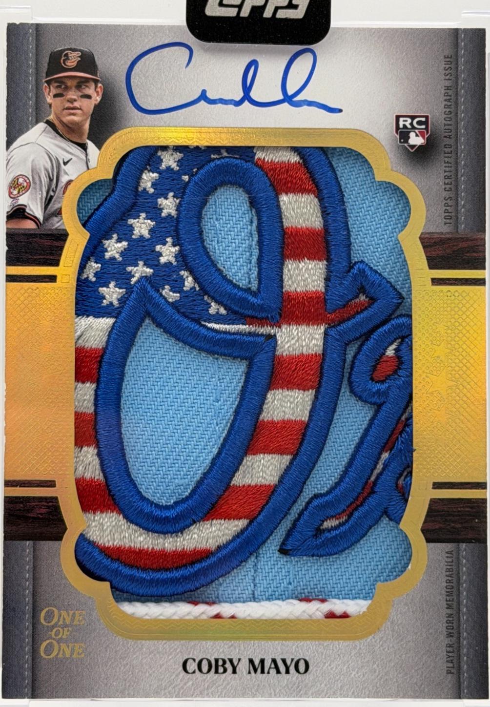 Coby Mayo #CPA-CM 2025 Topps Five Star Rookie Cap Side Logo Autograph Baseball