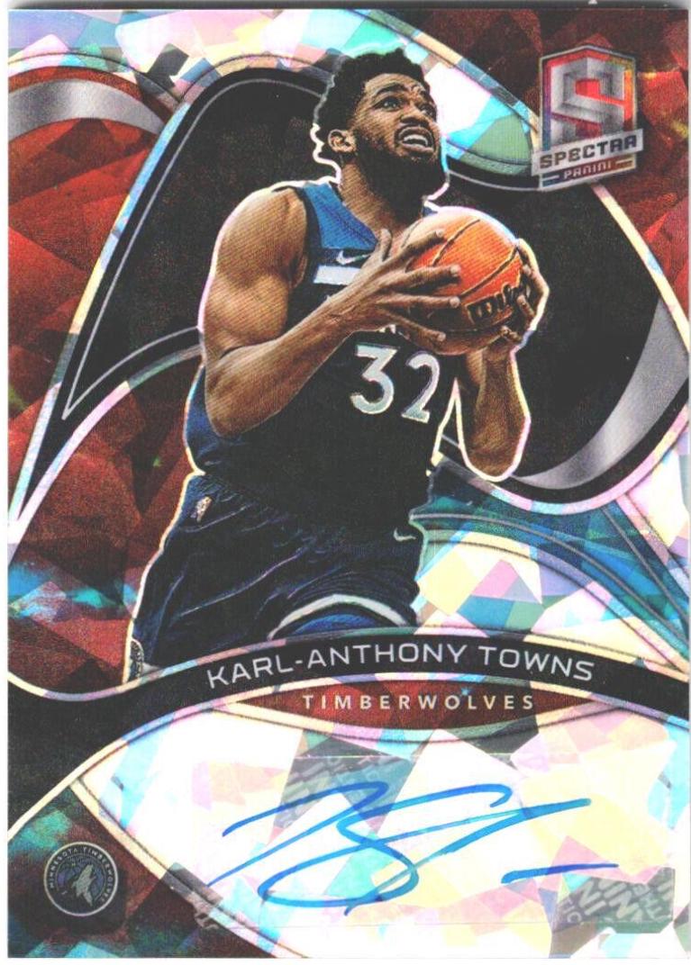 Karl Anthony Towns #S-KAT Basketball Cards 2021 Panini Spectra Signatures