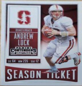 Andrew Luck #8 Football Cards 2016 Panini Contenders Draft Picks
