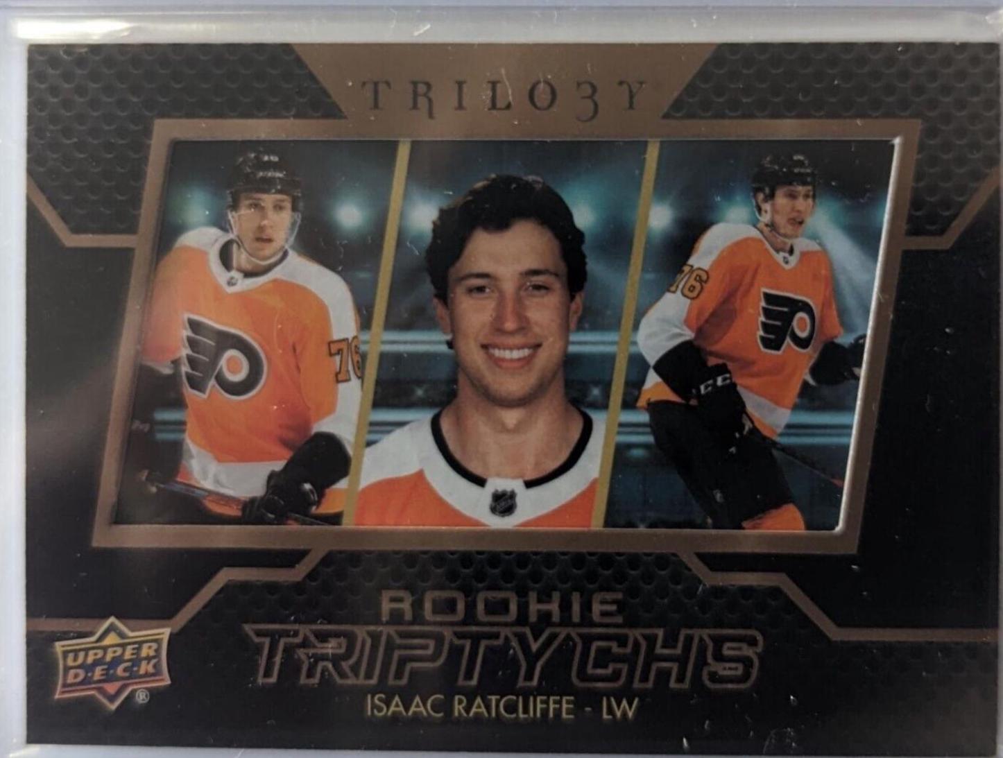 Isaac Ratcliffe #RT-IR Hockey Cards 2022 Upper Deck Trilogy Rookie Triptychs