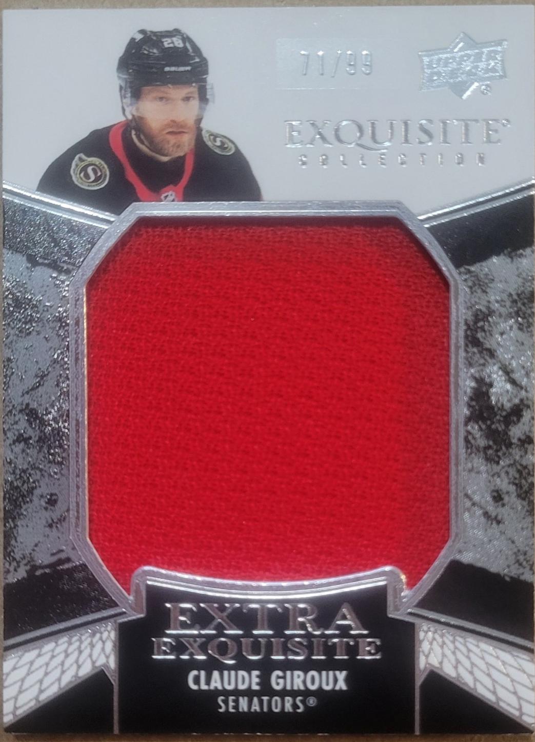 Claude Giroux #ECE-CG Hockey Cards 2024 Upper Deck Black Diamond Extra Exquisite Jersey