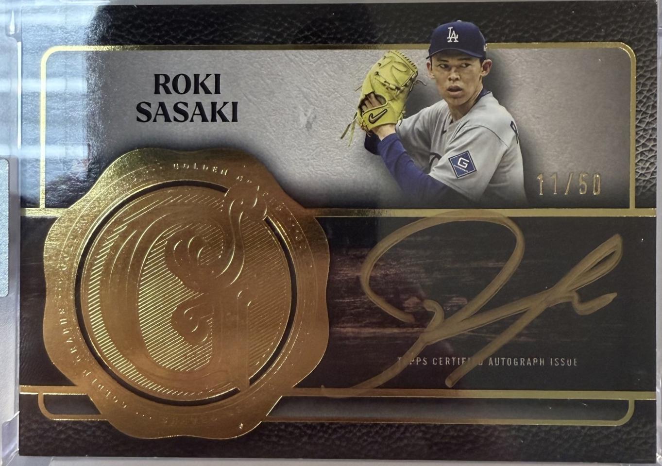Roki Sasaki #GG-RS 2025 Topps Five Star Golden Graph Baseball