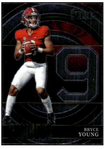 Bryce Young #SNBY Football Cards 2022 Panini Select Draft Picks Numbers
