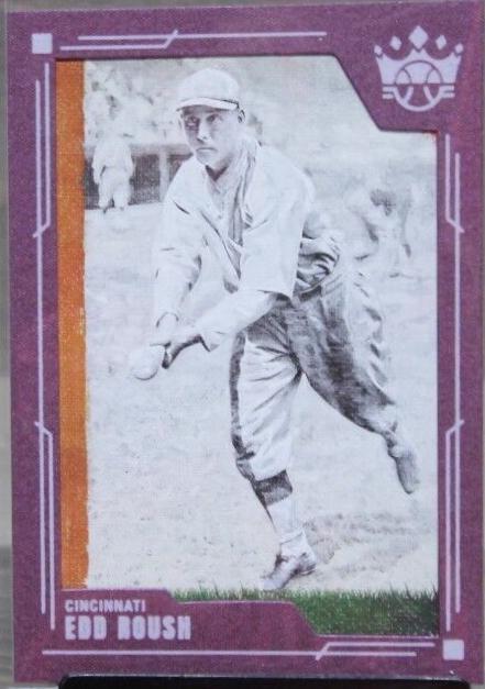 Edd Roush [Plum Frame] #17 Prices | 2022 Panini Diamond Kings ...