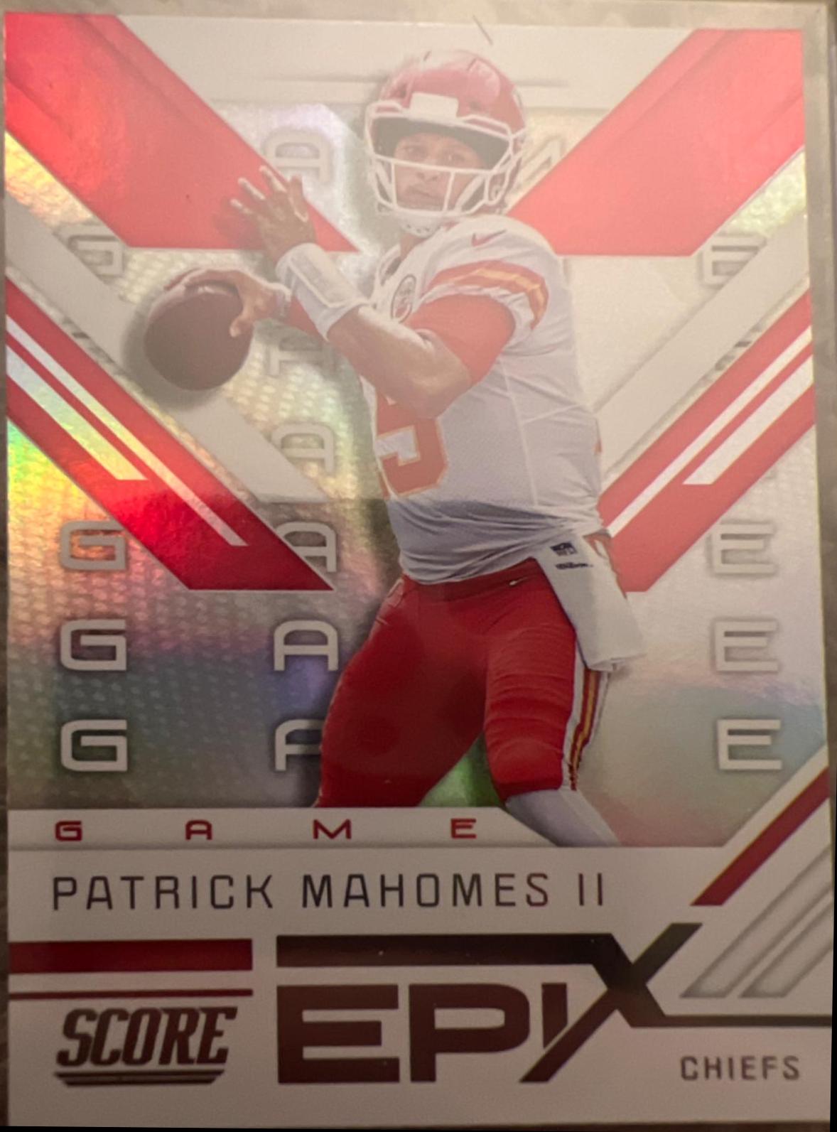 Patrick Mahomes II #EG-3 Football Cards 2019 Panini Score Epix
