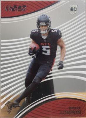 Drake London #CVR-17 Football Cards 2022 Panini Chronicles Clear Vision Rookies