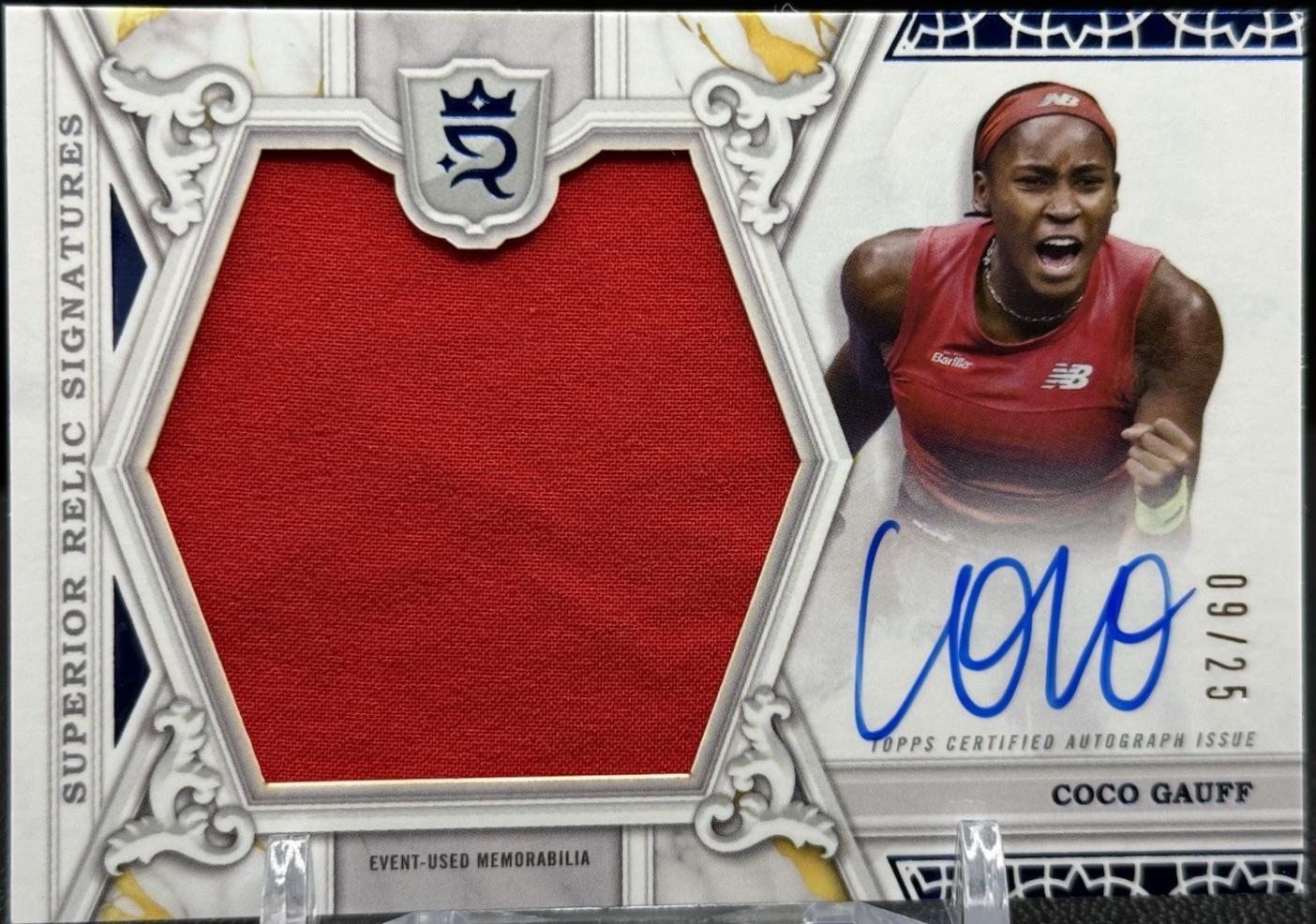 Coco Gauff #SRS-CG Tennis Cards 2024 Topps Royalty Superior Relic Signature