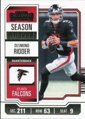 Desmond Ridder #4 Football Cards 2023 Panini Contenders
