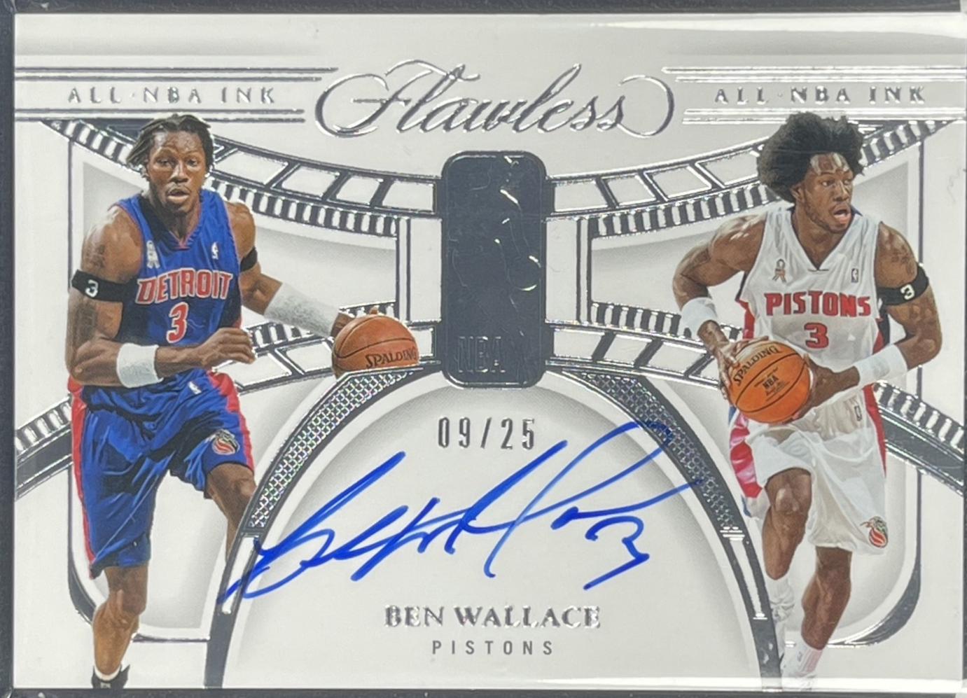 Ben Wallace #4 Basketball Cards 2023 Panini Flawless All-NBA Ink