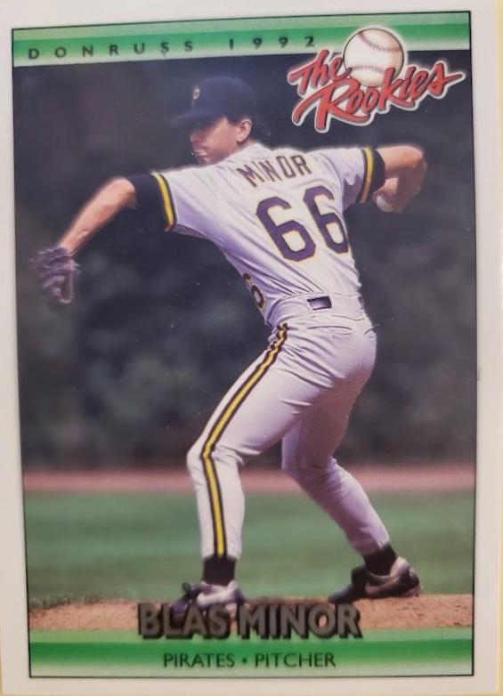Blas Minor #81 Baseball Cards 1992 Panini Donruss Rookies