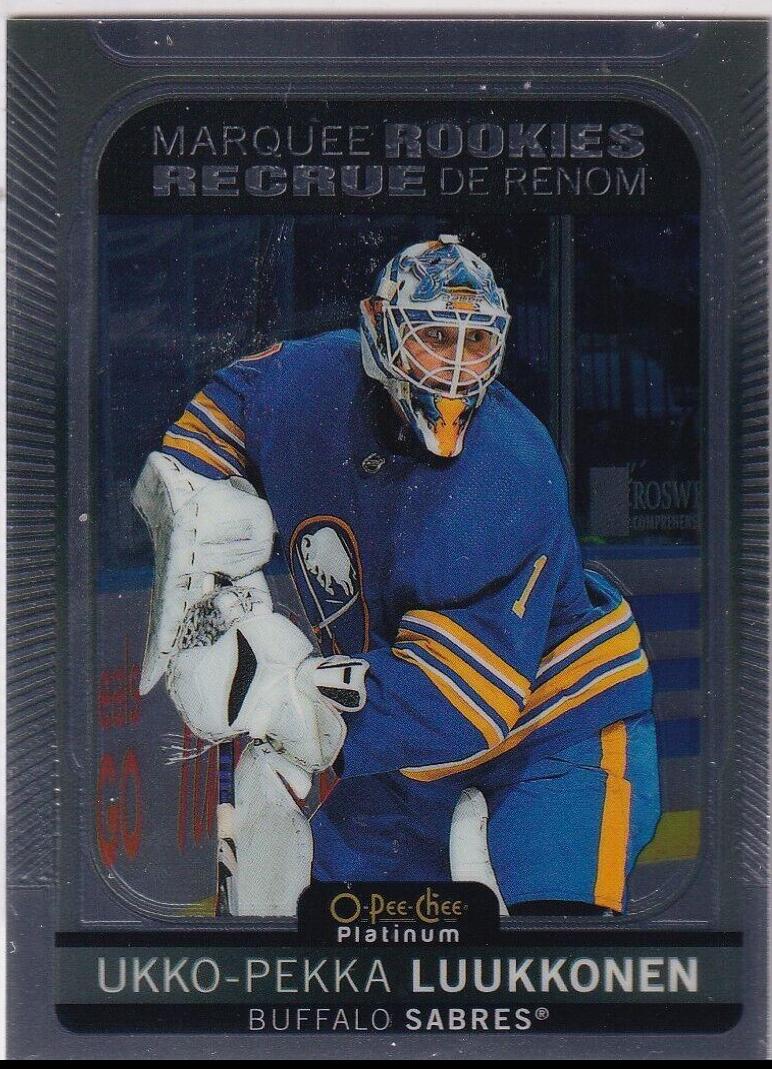 Ukko-Pekka Luukkonen #215 2021-22 O-Pee-Chee Platinum Hockey
