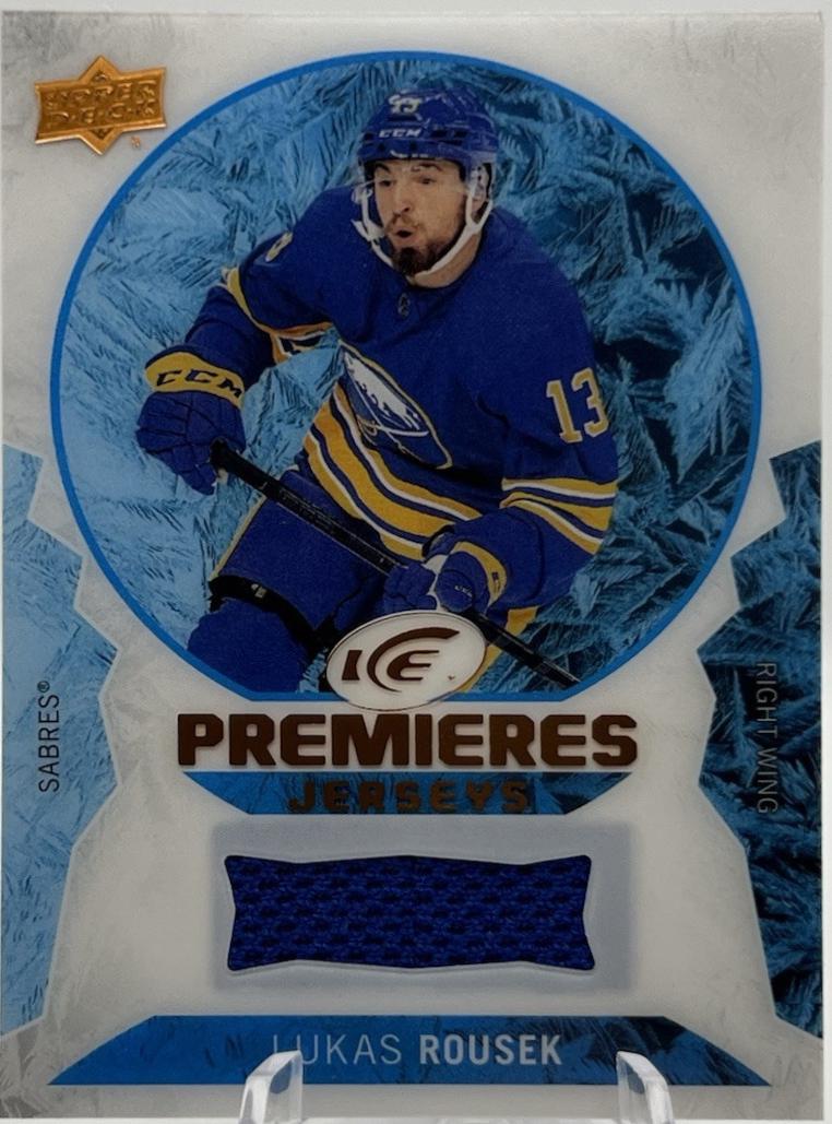 Lukas Rousek #IPJ-LR Hockey Cards 2023 Upper Deck Ice Hockey Ice Premieres Jersey