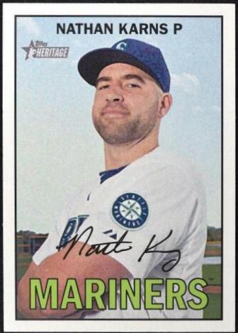 Nathan Karns #16 Baseball Cards 2016 Topps Heritage