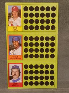 Pete Rose, Steve Henderson, Jerry Martin #62, 79, 98