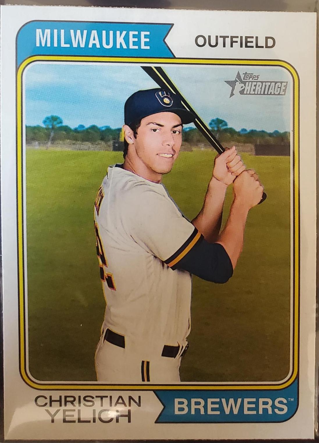 Christian Yelich #218 Baseball Cards 2023 Topps Heritage