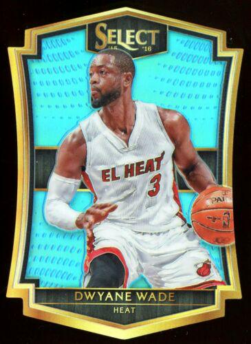 Dwyane Wade Light Blue Prizm Die Cut #133 Basketball Cards 2015 Panini Select