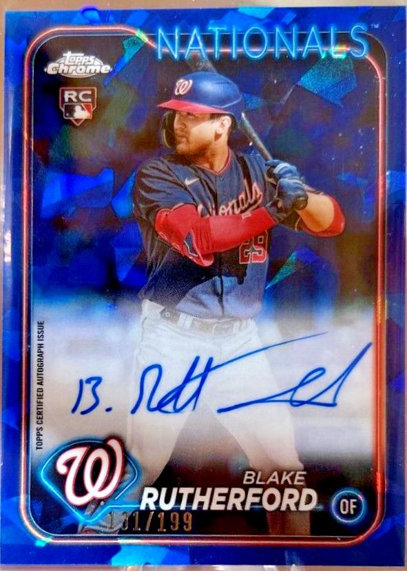 Blake Rutherford #CSA-BR Baseball Cards 2024 Topps Chrome Sapphire Autograph