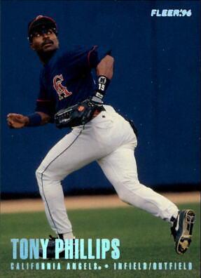 Tony Phillips #56 Baseball Cards 1996 Fleer Tiffany