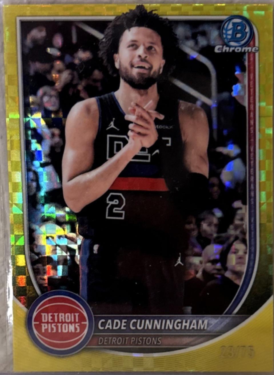 Cade Cunningham [Yellow X-Fractor] #BCV-74