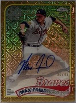 Max Fried #T89CU-MF Baseball Cards 2024 Topps 1989 Chrome Silver Pack Autograph