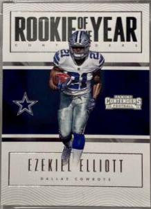 Ezekiel Elliott #1 Football Cards 2016 Panini Contenders Rookie of the Year