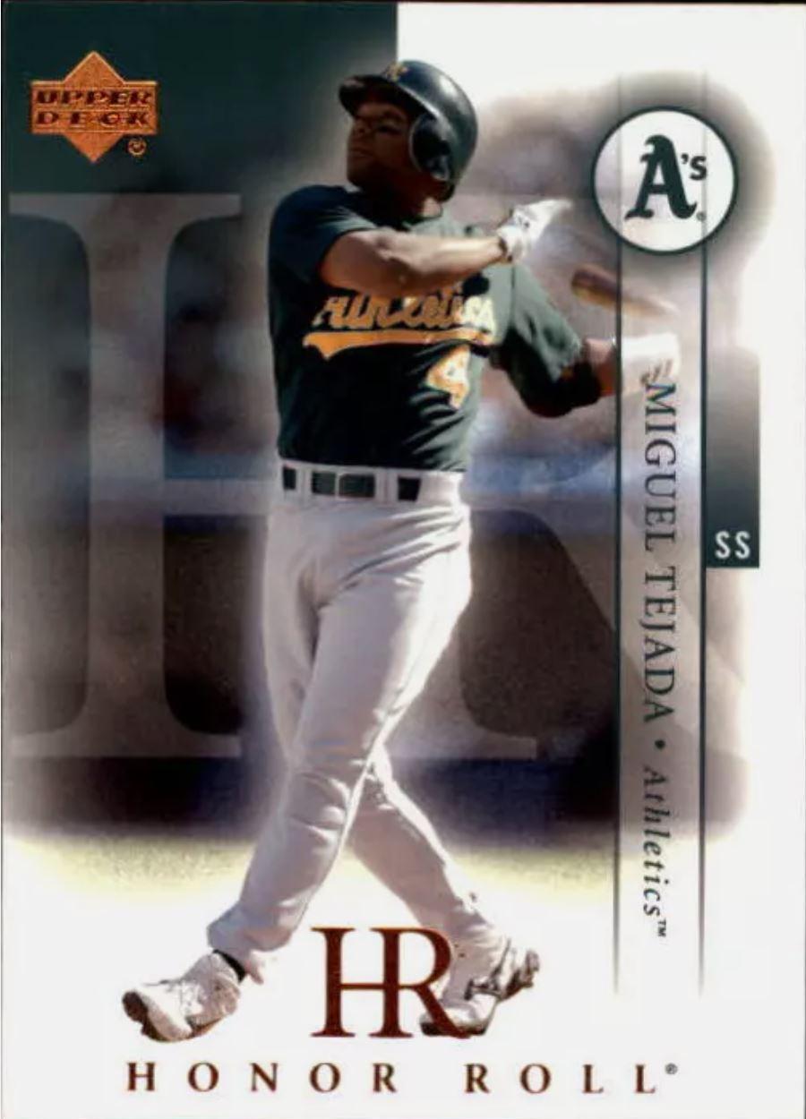 Miguel Tejada #21 Baseball Cards 2003 Upper Deck Honor Roll
