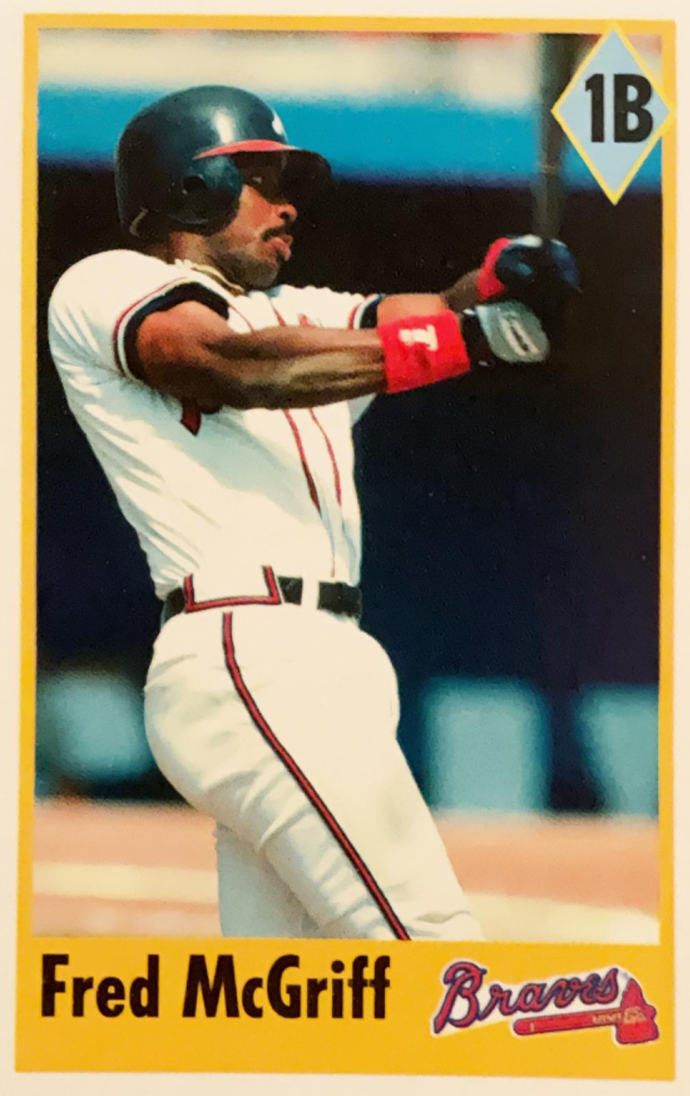 Fred McGriff #35 Baseball Cards 1995 Fleer Panini Stickers