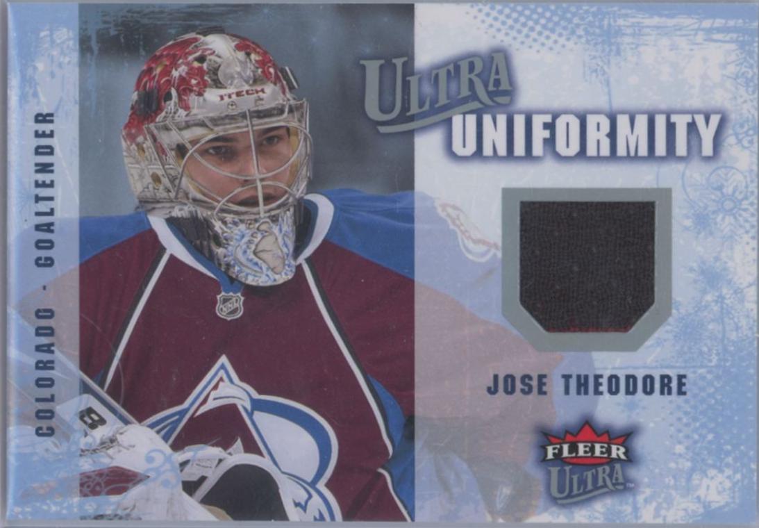 Jose Theodore #UA-TH Hockey Cards 2008 Ultra Uniformity