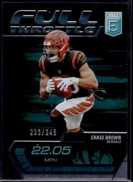Chase Brown #4 Football Cards 2024 Panini Donruss Elite Full Throttle