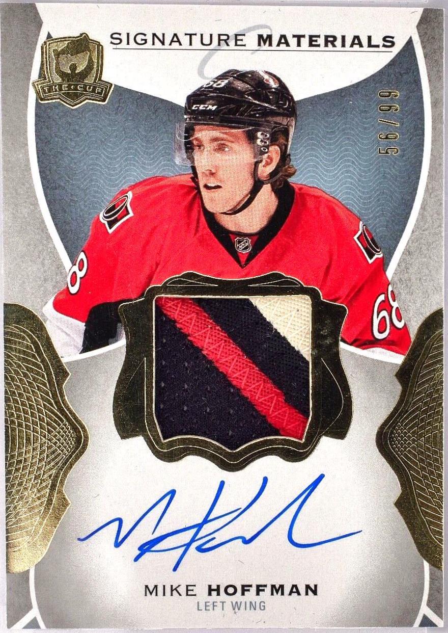 Mike Hoffman #SI-MH Hockey Cards 2016 Upper Deck the Cup Signature Materials
