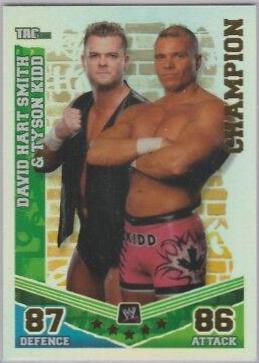 David Hart Smith, Tyson Kidd Wrestling Cards 2010 Topps Slam Attax WWE Mayhem