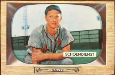 Red Schoendienst #29 Baseball Cards 1955 Bowman